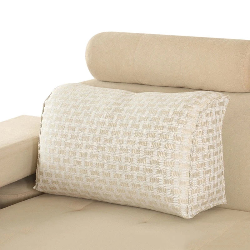 Solid Color Seat Cushion Ergonomic Design Waist Cushion Large Bed Pillow Breathable Backrest Cushion Detachable Home Textile