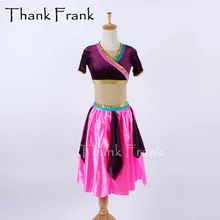 Новое китайское платье для народных танцев для женщин и девочек, комплект из 3 предметов, костюм для танцев, детский атласный классический танцевальный костюм, костюмы для рейва