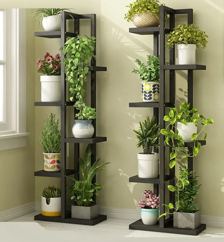 Soporte Plantas Interior Estante Para Flores Wooden Shelves Ladder For Table Rack Outdoor Flower Stand Dekoration Plant Shelf