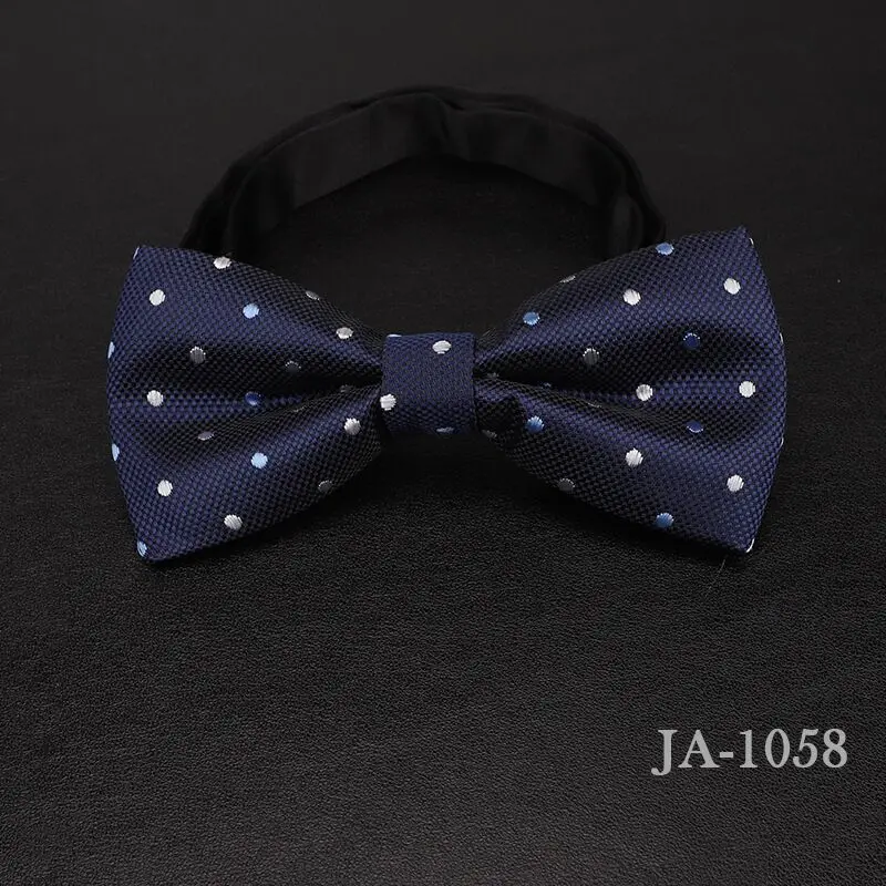 Дизайнерский галстук-бабочка, высокое качество, мода, мужская рубашка, аксессуары, темно-синий, в горошек, галстук-бабочка для свадьбы, для мужчин,, вечерние, деловые, официальные - Цвет: 1058