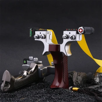 

New Resin Slingshot Catapult with Flat Rubber Band Outdoor Hunting Shooting Slingshot Laser Aiming Slingshot