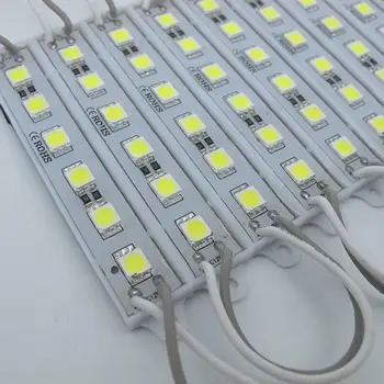 

Lot of 20/100pc Cool White 7512 5050 12V SMD 6 LED Module Waterproof Light 6 LED jk1005