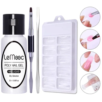 

Lemooc 20ml Poly UV Gel Slip Solution Nail Tips Quick Building Poly Extension Nail Gel Acrylic Builder UV Gel Nail Art Gel Kit