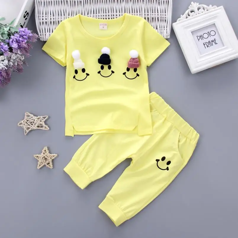 Clothing Sets expensive 2021 Kids Baby Girl Clothing Set Bowknot Summer Floral T-shirts Tops and Pants Leggings 2pcs Cute Children Outfits Girls Set cute Clothing Sets Clothing Sets