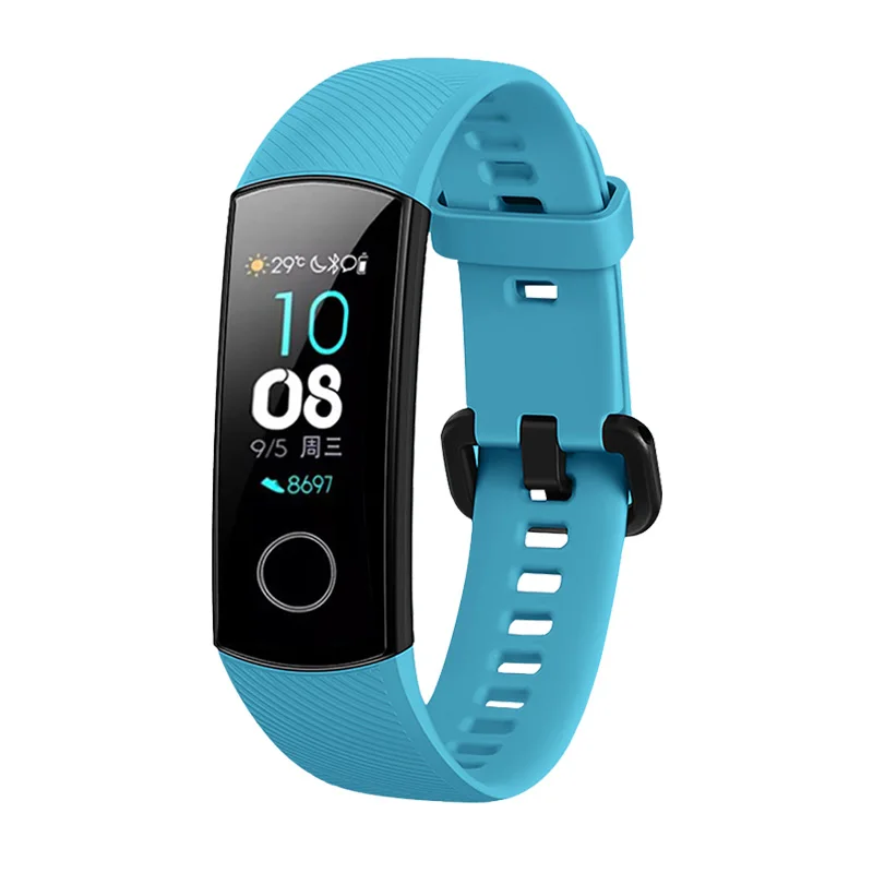 light blue Для оригинальных huawei Honor Band 4 NFC смарт-часы браслет силиконовый спортивный ремешок для Honor band 5 смарт-ремешок для часов Correa - Цвет ремешка: light blue