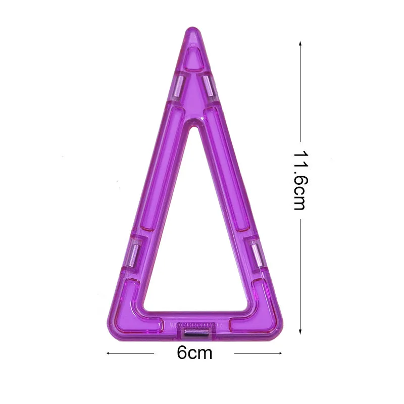 Isosceles triangle Магнитный конструктор, большого размера, детали магнитного конструктора,магнитные кубики, аксессуары, развивающий образовательный, игрушки для детей, подарок - Цвет: Isosceles triangle