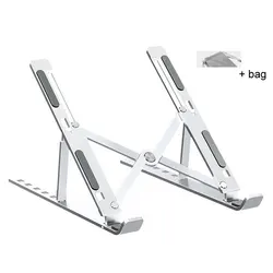 Portátil portátil portátil suporte dobrável antiderrapante plástico/liga para macbook pro ar ipad suporte ajustável notebook suporte