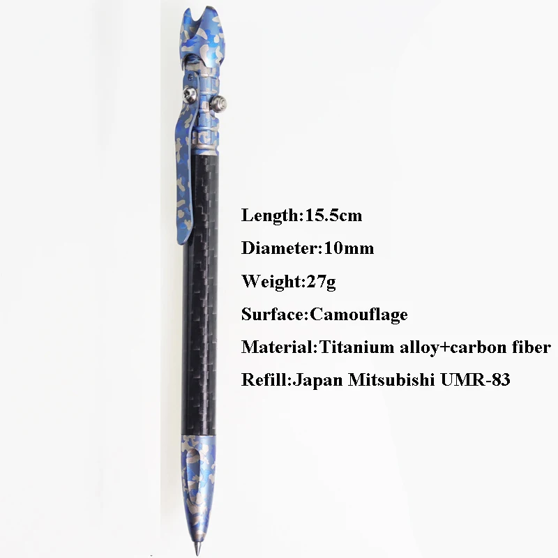 Navy camouflage Новинка, ручка для защиты из титанового сплава, ручка из углеродного волокна, тактическая ручка для тела, многофункциональные инструменты, ручка EDC для выживания с разбитым окном, EDC - Цвет: Navy camouflage