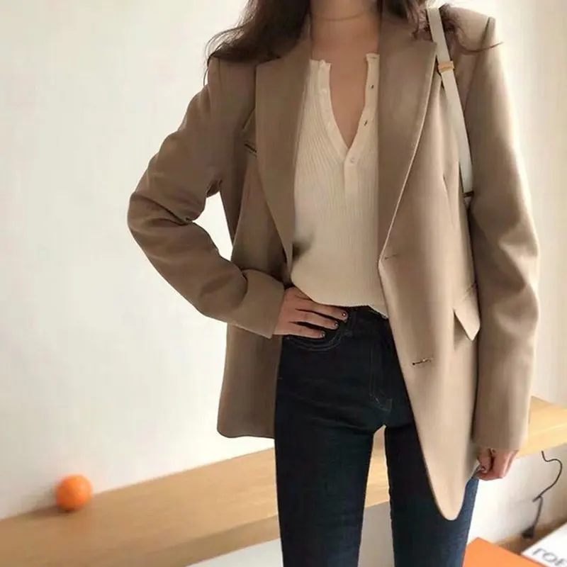 Imbry Boyfriend Blazers for Women Cool and Fashionable Casual Suit Coat Jacket