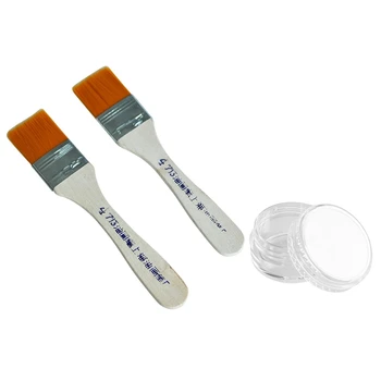 

2Pcs Face Treatment Makeup Tool Facial Mask Brush & 50 Pcs Travel Cosmetic Sample Containers 5 Gram Plastic Pot Jars