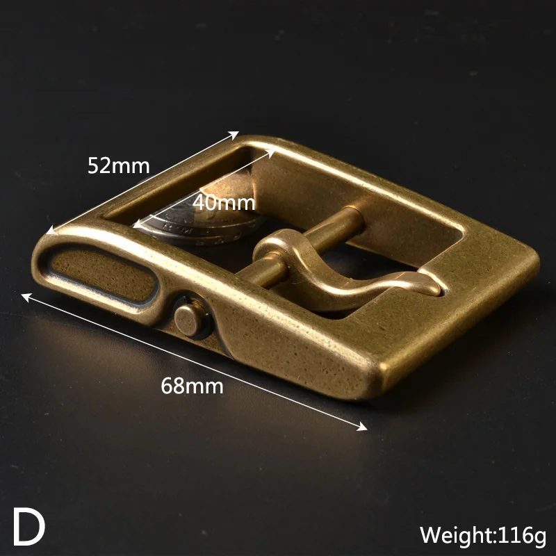 Meetee 1pc ID40mm Pure Copper Brass Belt Buckle Head Detachable Retro Pin Buckles DIY LeatherCrafts Belt Decor Accessories YK156