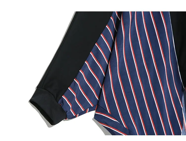 XITAO футболка в полоску с рукавами «летучая мышь», с круглым вырезом, с длинными рукавами, свободная, большие размеры, женская одежда, осень, WQR1844