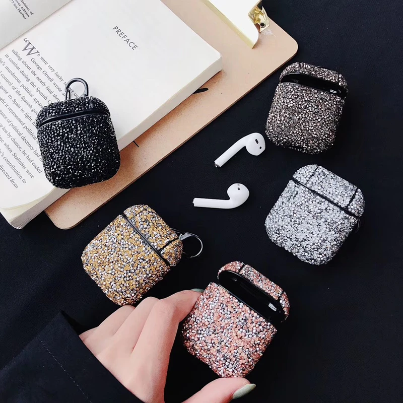 

Luxury Cute Sexy Glitter Sequins Bling Hard Protection Wireless Earphone Charging Case for AirPods 1 2 Bluetooth Headset Cover
