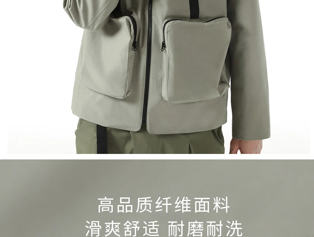 Новинка года, многофункциональная Мужская куртка с капюшоном Xiaomi Youpin, повседневные Модные Рабочие комбинезоны, стильные мужские пальто С 5 Карманами, дизайн спецодежды