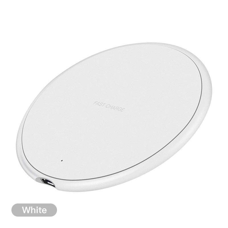 White Amzish 10 Вт Быстрое беспроводное зарядное устройство для iPhone X XR 11 Pro XS Max QI usb зарядное устройство для samsung S8 S9 Plus Note 8 9 зарядное устройство для телефона - Цвет: White