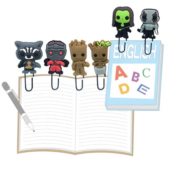 

25pcs Superheroes Bookmarks for Books Groot Rocket Raccoon Paper Clips for Students Teacher Book Marks Page Holder Kids Gift