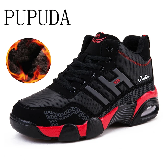 US $18.51 PUPUDA Men Sneakers Winter Shoes Men High Top Basketball shoes Autumn Sport Running Cotton Sneakers