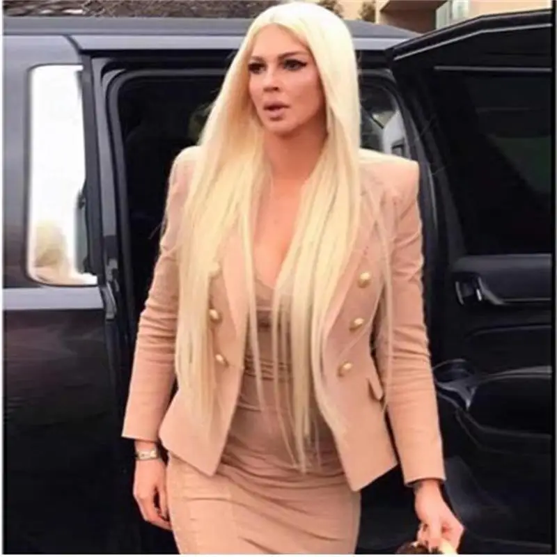 Модель года; сезон весна-лето; chaqueta De las mujeres del doble; однобортный; chaqueta con botones de metal d