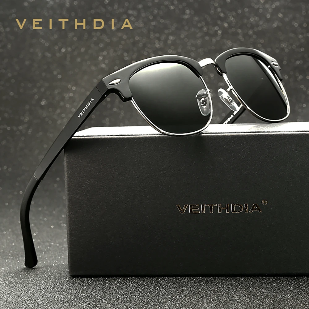 VEITHDIA Retro Sunglasses Unisex Aluminum UV400 Men Polarized Vintage Eyewear Outdoor Driving Women Sun Glasses For Male_voghion.com