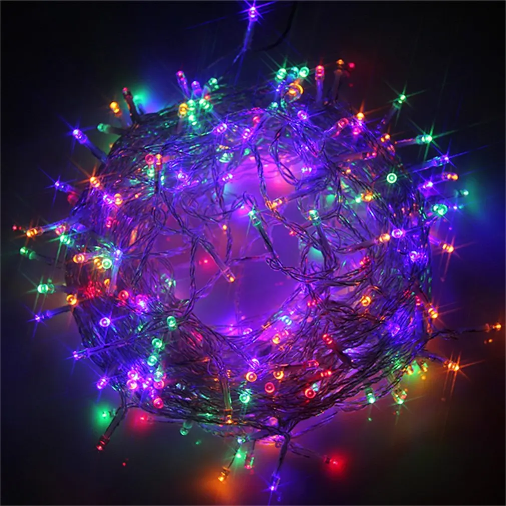 

100 LED 12M Colorful String Fairy Lights 8 Modes Party Christmas Garden Valentines Wedding Decoration IP44 UK Plug