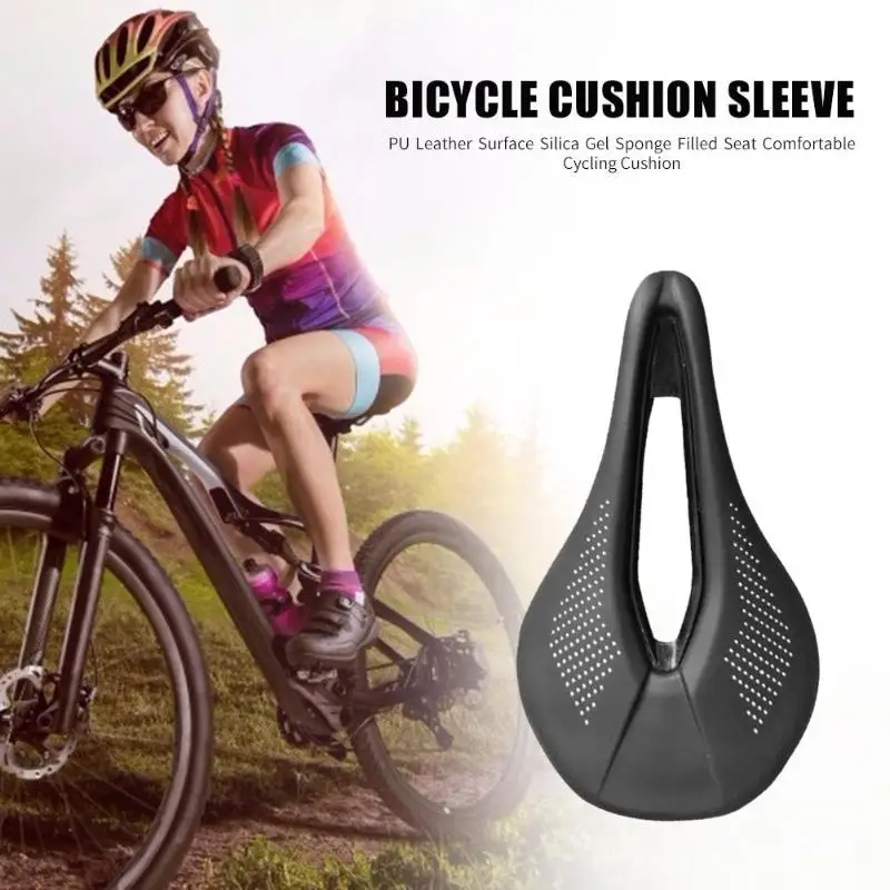 Мягкие Аксессуары для велосипедного велосипеда, для улицы, специальное назначение, прочные, дышащие, MTB, велосипедное седло, сиденье с полой подушкой, 246x155x60 мм