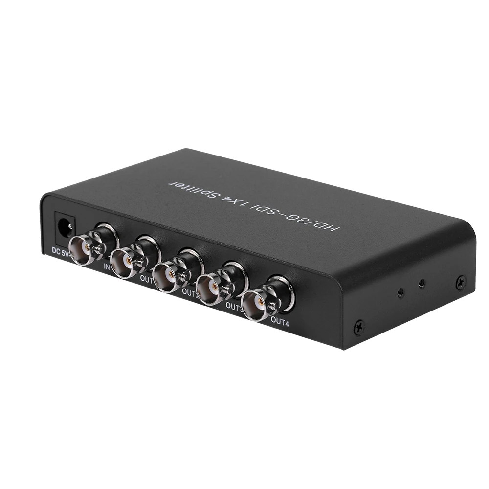 SDI 1X4 сплиттер видео конвертер 3g/HD/SDI ретранслятор распределения расширитель широкий Volatge вход без потерь передачи для проектора
