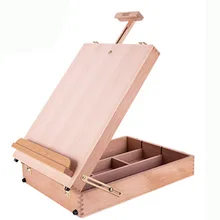 Портативная коробка для картин, портативный мольберт для эскизов, ящик из твердой древесины, коробка для рисования, ящик для хранения бука