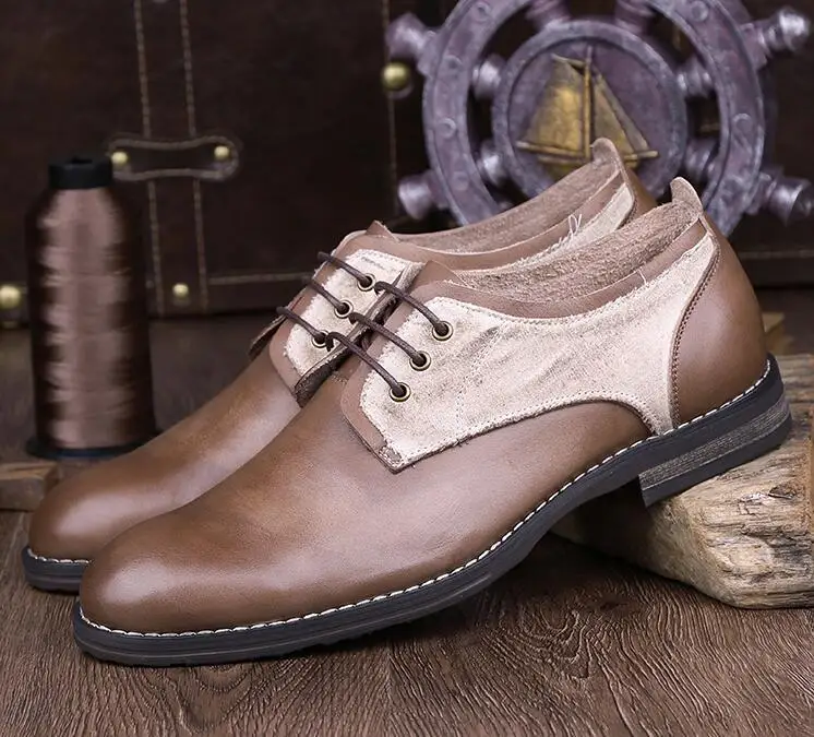 

Shoes men Spring New model Genuine leather shoes Black 39-45 Slip-on men shoes Free shipping