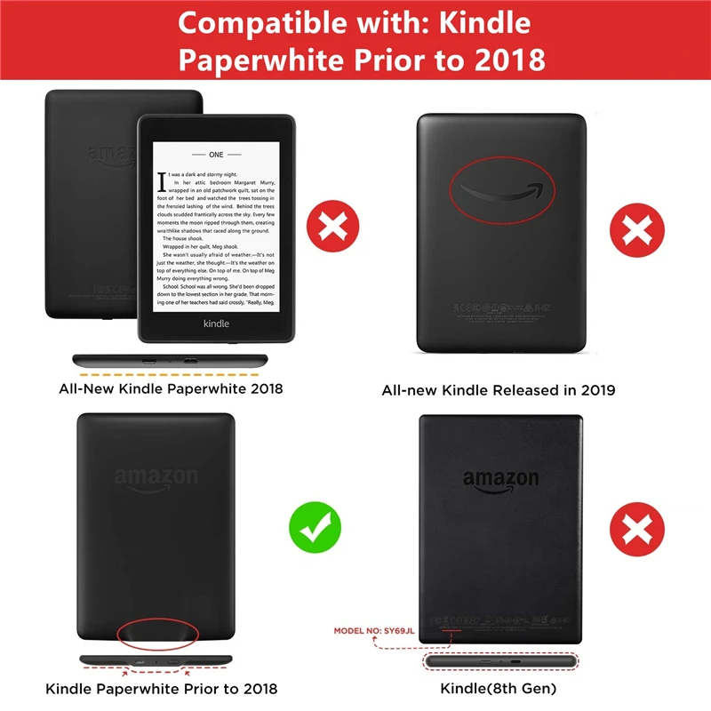 Capa Protetora para Kindle Paperwhite E-book Dp75sdi 5ª 6ª 7ª Geração Geração 2012 2013 2023 2023 Lançamento - Imagem 5
