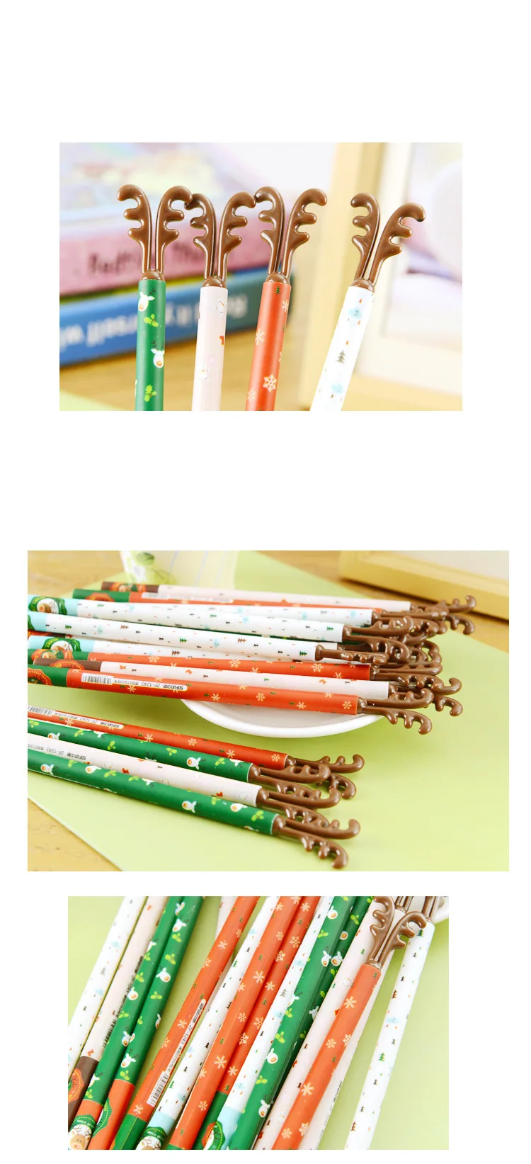 4 шт./лот, Рождественская Милая гелевая ручка 0,5 мм, черные ручки для школы, канцелярские принадлежности kawaii, школьные принадлежности, милые ручки, канцелярские принадлежности Kawaii 040115