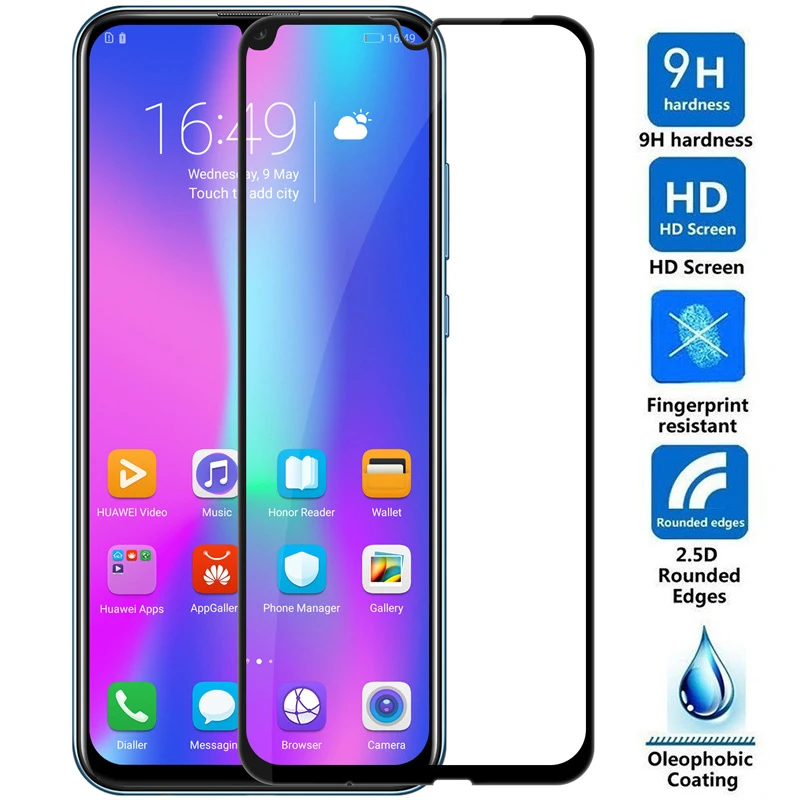 Защитное закаленное стекло для honor 10 lite, защитный чехол для huawei honor 10, светильник life honer 10 lite, защитная стеклянная пленка