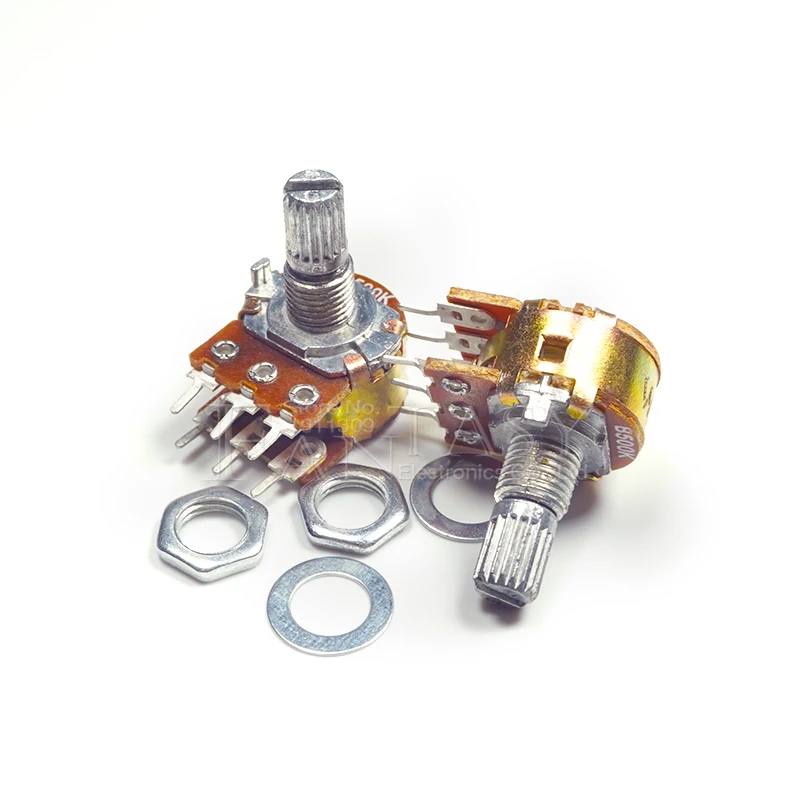 Potentiometer Kit 5pcs B1K B2K B5K B10K B20K B50K B100K B500K B1M 6Pin Shaft WH148 Potentiometer 1K 2K 5K 10K 20K 50K 100K 500K 1M Multiturn Potentiometer Linear Potentiometer Rotary Potentiometer Trimmer Potentiometer