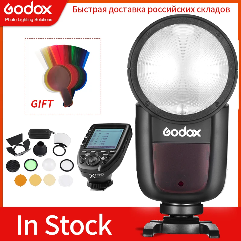 Вспышка Godox V1 Flash V1C V1N V1S V1F V1O TTL 1/8000s HSS|Фотовспышки| |
