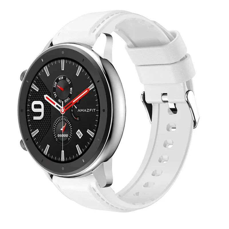 Кожаный PU ремешок-Браслет Для Xiaomi Huami Amazfit GTR 47 мм умный силиконовый ремешок часов ремни для Amazfit Pace/Stratos 2 2S Correa