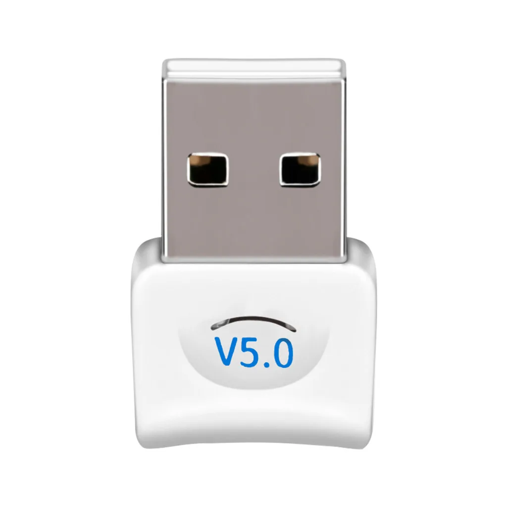White USB Bluetooth 5,0 аудио приемник передатчик мини стерео Bluetooth AUX RCA USB 3,5 мм разъем для ТВ ПК автомобильный комплект беспроводной адаптер - Цвет: White