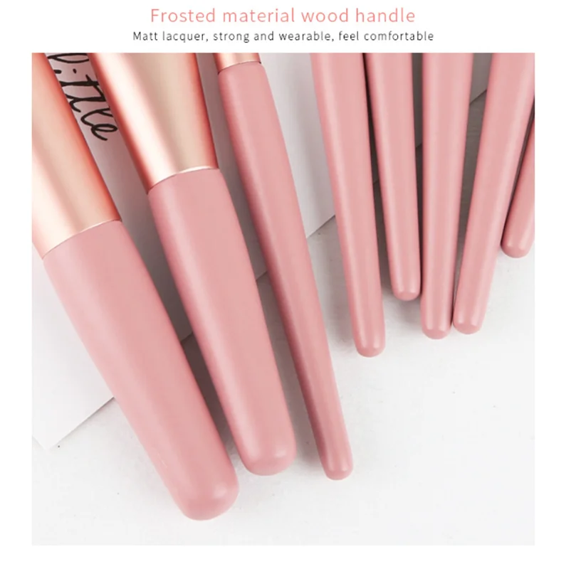 8 мини кисти для макияжа Тени век Свободная пудра матовая деревянная ручка