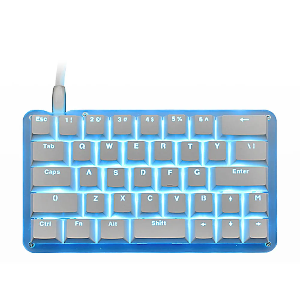 Keyboard 38 клавиш портативный мини механический синий светильник Клавиатура Cherry Mx переключатели одна рука программируемый Keybard для игры рисунок OSU - Цвет: Keyboard