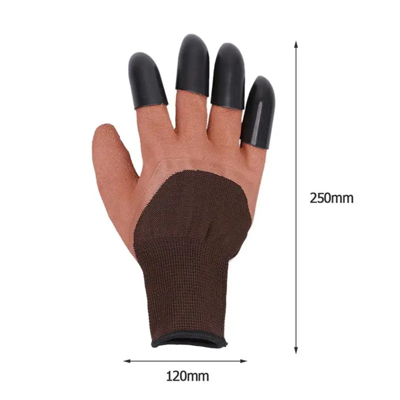 4/8 Hand Claw ABS Plastic Garden Rubber Gloves Gardening Digging Planting Durable Waterproof Work Glove Outdoor
