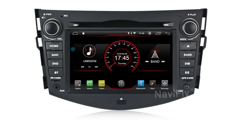 Sale Android 9.0 Bluetooth Car DVD CD Player For toyota rav4 2007 2008 2009 2010 2011 Car Multimedia gps navigator DVR 24