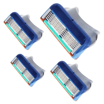 

4 Pcs Men's Shavers Manual five-layer shaving blade Old-fashioned razor 5-layer head Beard cleaning tool Replace accessories