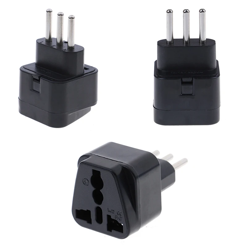 Universal UK/US/EU/AU To Italy Uruguay Syria 3 pin Travel Power Adapter Plug Charge Converter Wall Plug