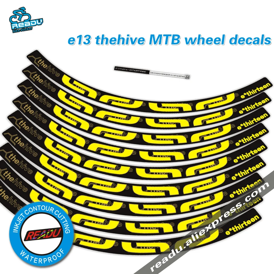 E13 thehive mountain bike rim stickers E13 bicycle bike wheel stickers MTB rims decal