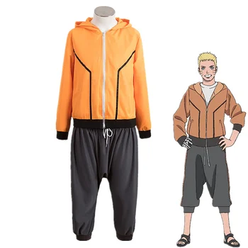 

Anime Uzumaki Naruto 9 Cosplay Costume Naruto Coat Pants Boruto Uzumaki Naruto 8 Jackets Top Scarf Men's Suits Boys Clothes