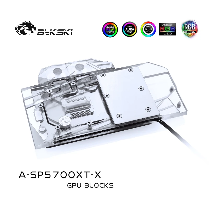 Водяной блок Bykski для Sapphire RX 5700 XT Pulse MSI RX5700XT MECH/EVOKE / AMD GPU Card с полным покрытием Coppe |