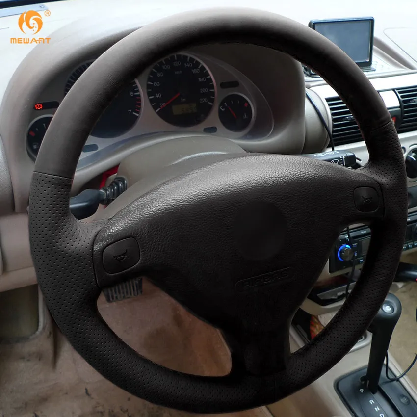 Чехол рулевого колеса автомобиля MEWANT черный чехол из искусственной кожи для Buick