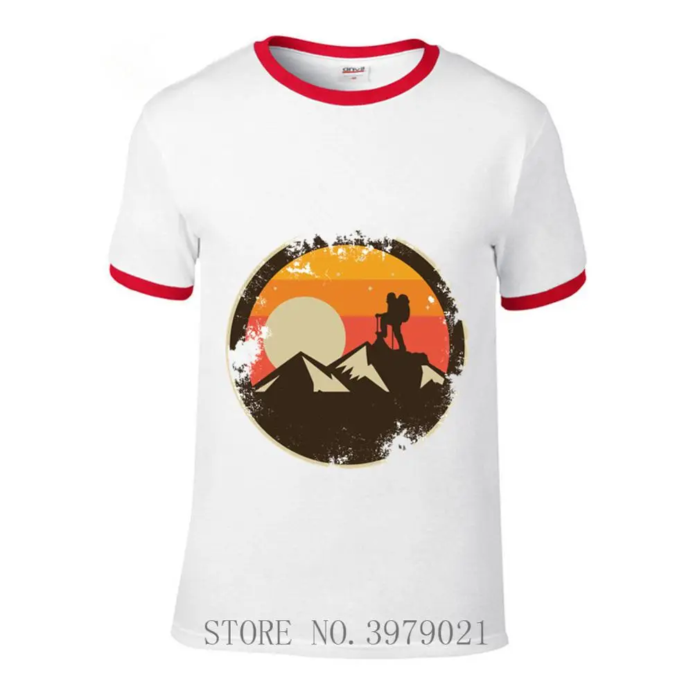 2019 Винтажная футболка для скалолазания и альпинизма Мужская фитнеса хлопковая с