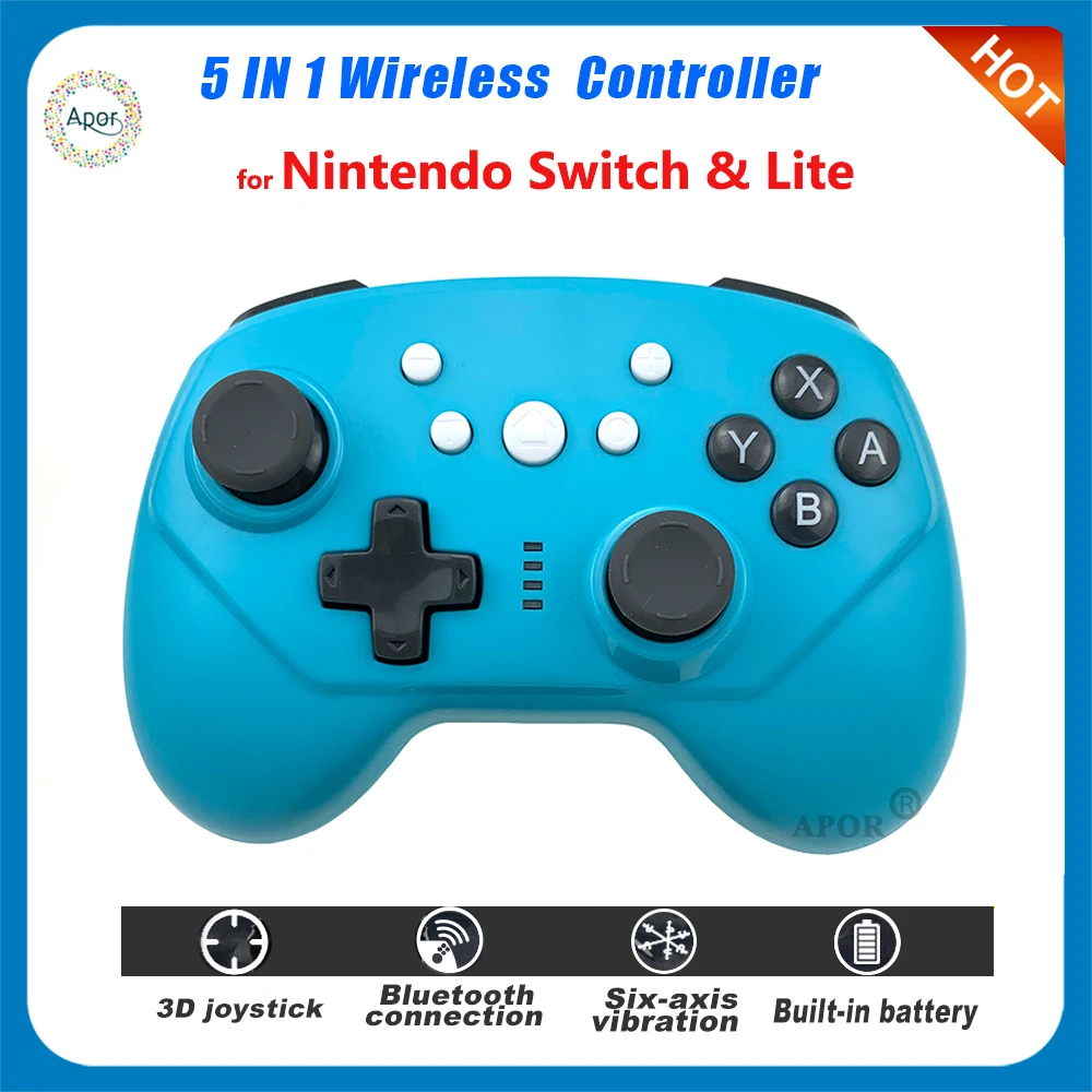 Беспроводной Bluetooth Pro контроллер геймпад джойстик для Nintendo Switch Lite консоль PS3 Android PC