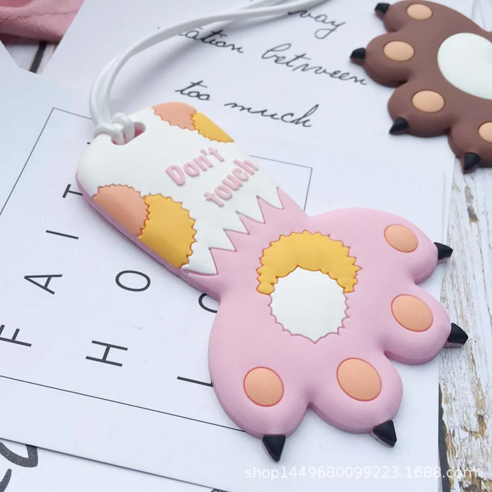 INS CUTE Chi Кошачий коготь 11,5 см ок. Силиконовые резиновые дорожные багажные бирки для девочек; багажная бирка