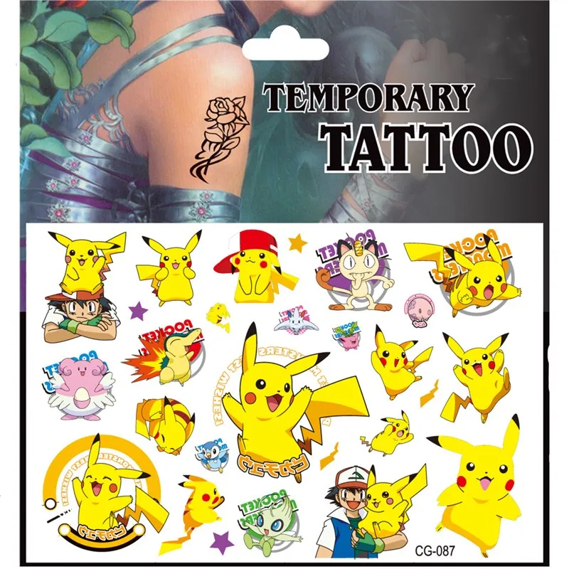 Наклейка с рисунком покемона для детей мультяшный аниме Карманный эльф Пикачу