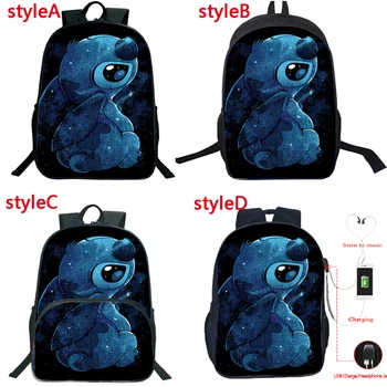 

4 Styles Cute Stitch Backpack Students School Bag Boys Girls Cartoon Bookbag Child Back to School Gift Teens Daily Rucksack Gift